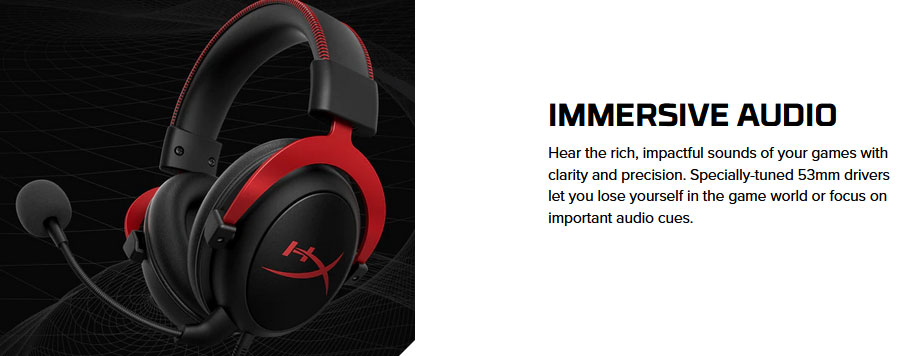 HyperX Cloud II Casque Gaming Noir-Rouge 4P5M0AA 