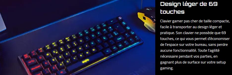 Energy Sistem ESG K4 KOMPACT-WIRELESS Clavier Gaming | 8432426452743