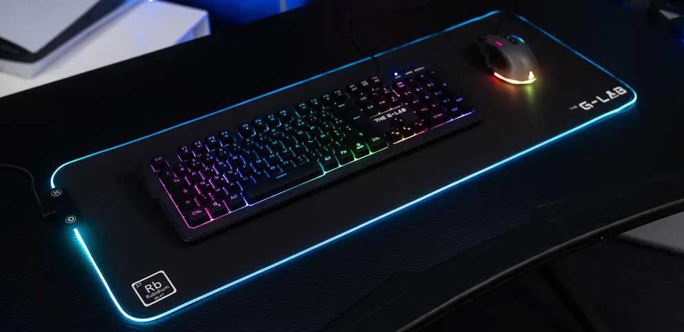 G-Lab Backlit PAD RUBIDIUM Tapis De Souris Gaming | XXL-RUBIDIUM