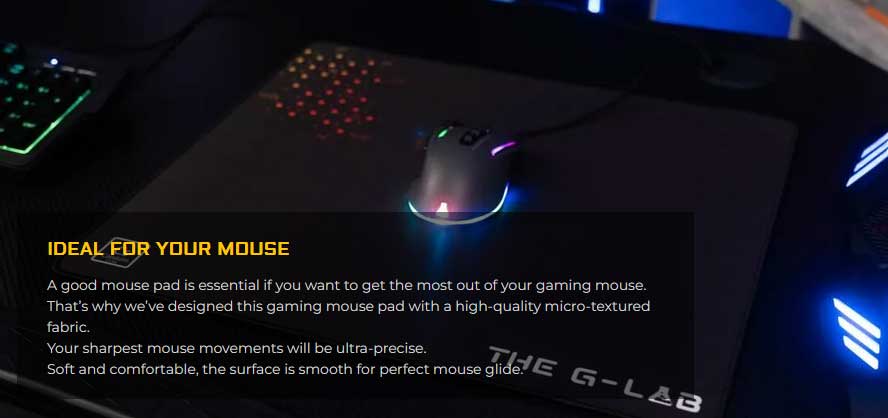 G-Lab PAD CEASIUM Tapis De Souris Gaming | PAD-XL-CEASIUM