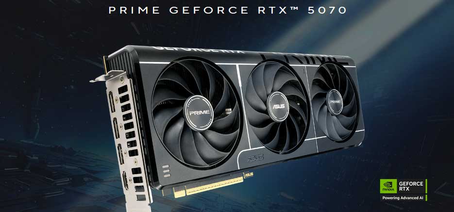 ASUS PRIME GeForce RTX 5070 12Gb GDDR7 | PRIME-RTX5070-O12G