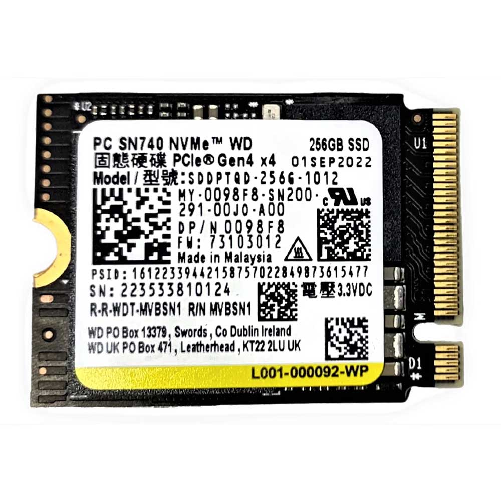 Western Digital 256GB PC SN740 NVMe SSD | SDDPTQD-256G