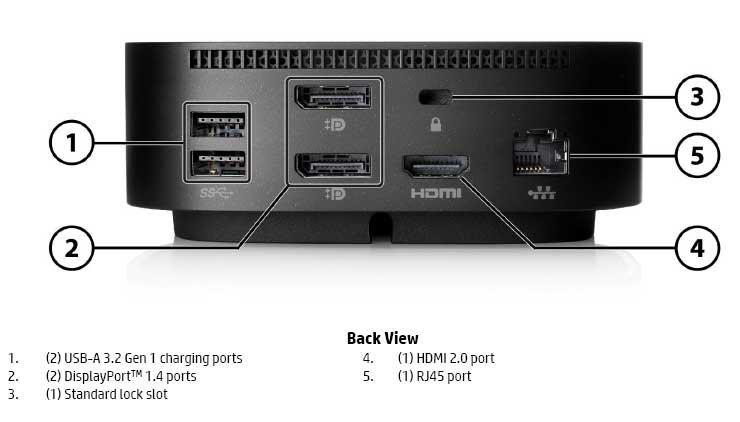 Station d’accueil HP USB-C G5 Essential | 72C71AA – Hub Universel Station d’accueil HP USB-C G5 Essential | 72C71AA – Hub Universel