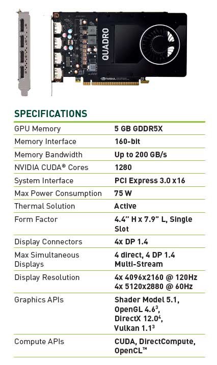 Nvidia Quadro RTX P2200 5 GB GDDR5X | 02G8WC