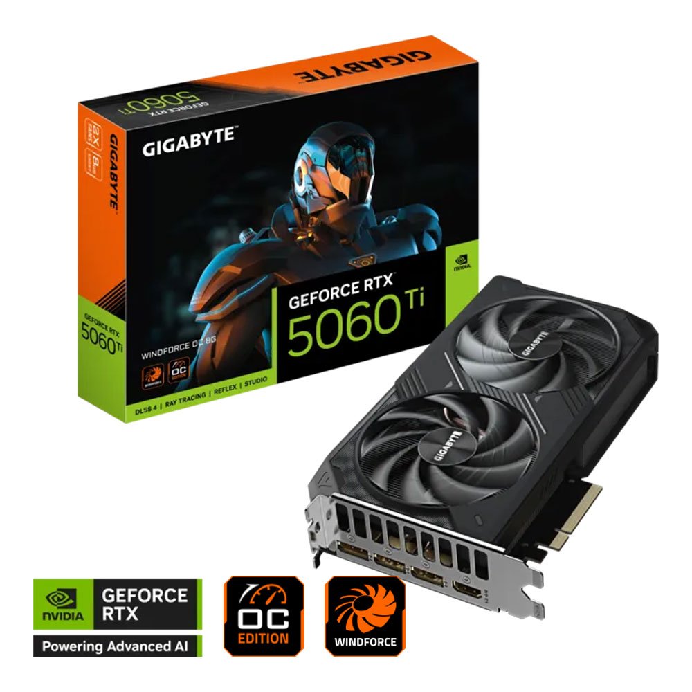 Gigabyte-GeForce-RTX-5060-Ti-WINDFORCE-OC-8Gb-GDDR7-GV-N506TWF2OC-8GD