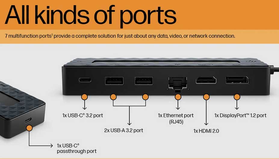 HP Hub Multiport USB-C universel | 50H55AA HP Hub Multiport USB-C universel | 50H55AA