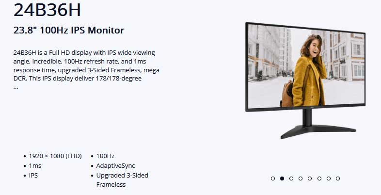 AOC 24B36H 23.8" 100Hz IPS Moniteur | 24B36H AOC 24B36H 23.8" 100Hz IPS Moniteur | 24B36H
