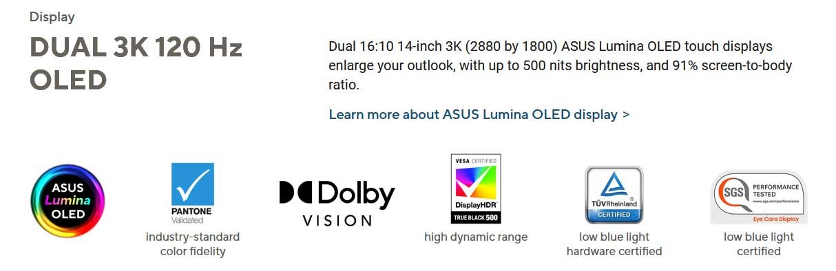 ASUS Zenbook DUO OLED 3K Ultra 9-185H | UX8406MA ASUS Zenbook DUO OLED 3K Ultra 9-185H | UX8406MA